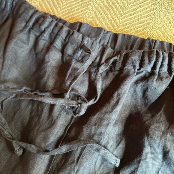 NWT Women's The Company Store 100% Linen Pants, Wide Leg, Navy, Size XXL. - Picture 4 of 9